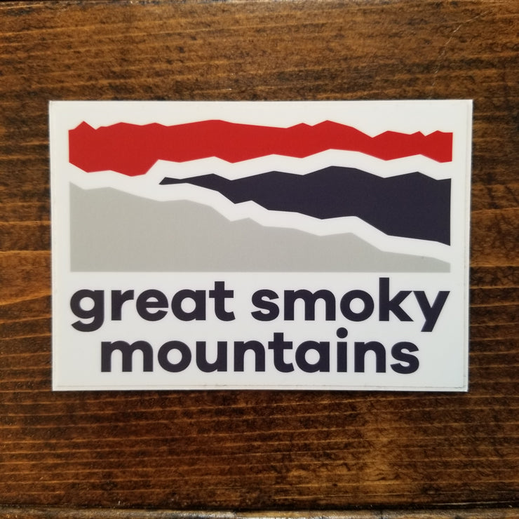 Great Smokies Red & Blue Decal