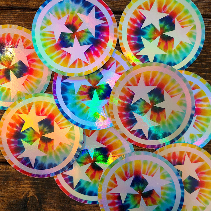Tristar Tie Dye Holographic Decal