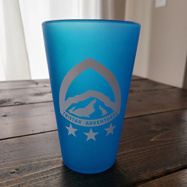 16oz Blue and White Pint Glass from SiliPint
