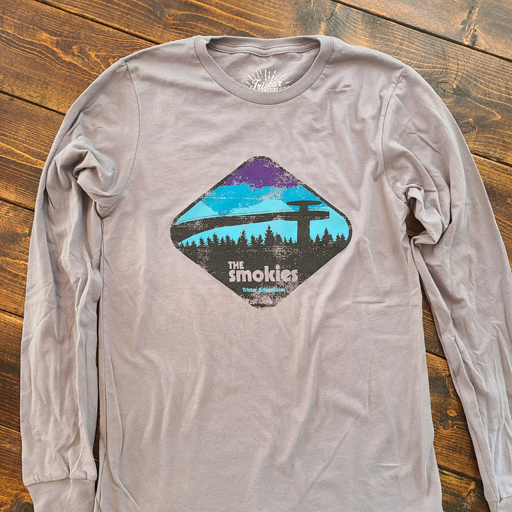 The Smokies Long Sleeve Tee – Storm Grey