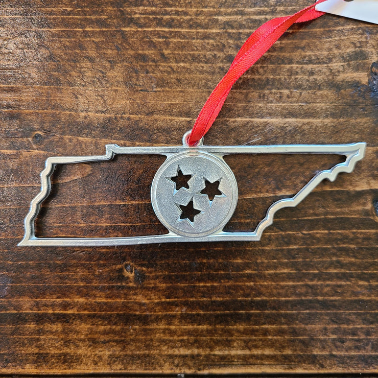 Tennessee Tristar Christmas – Pewter Ornament