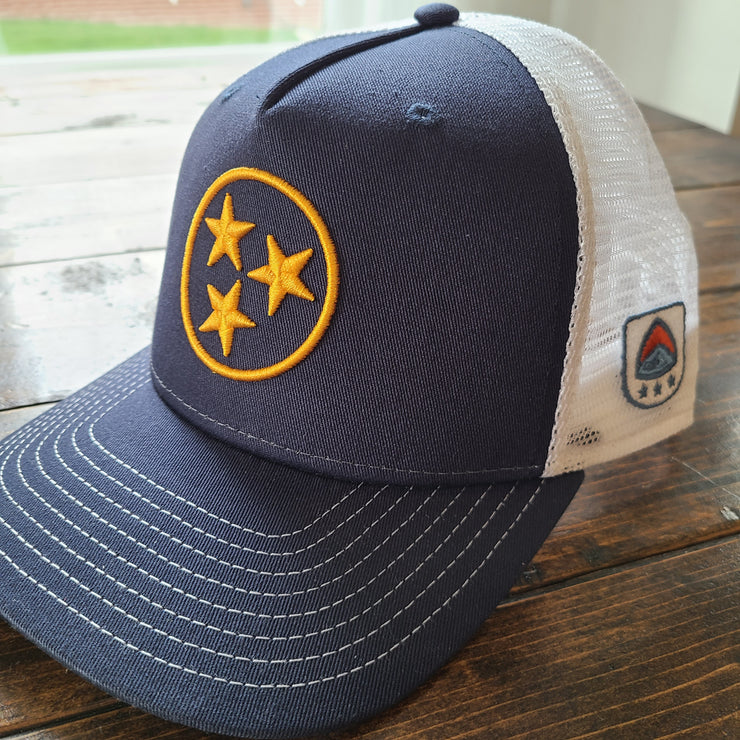 Tristar Trucker Hat [Navy/Gold]